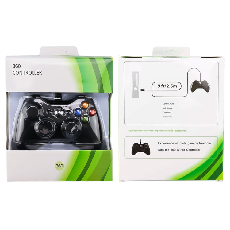 USB 2.0 Wired Controller Gamepad for XBOX360, Plug and Play, Cable Length: 2.5m(Black) by buy2fix