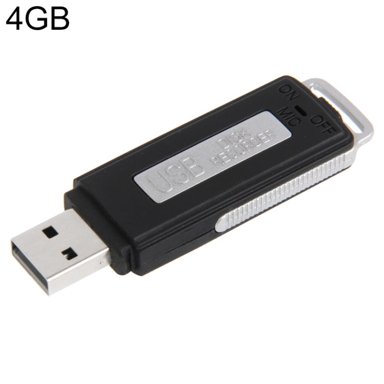 Mini Interview Recorder / USB Flash Drive , Built in 4GB Memory(Black) - U-Disk Recorder by buy2fix | Online Shopping UK | buy2fix