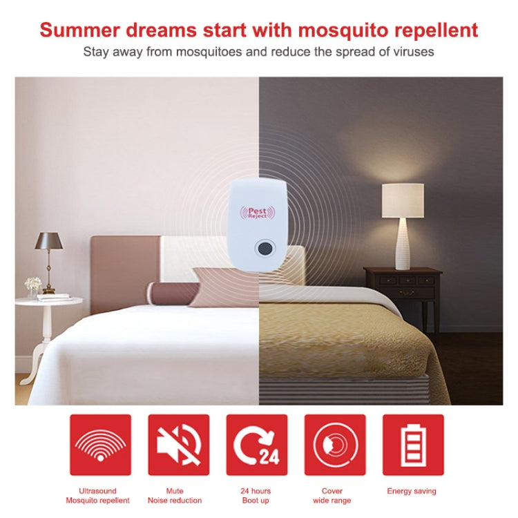 Ultrasonic Electronic Cockroach Mosquito Pest Reject Repeller,EU Plug by buy2fix