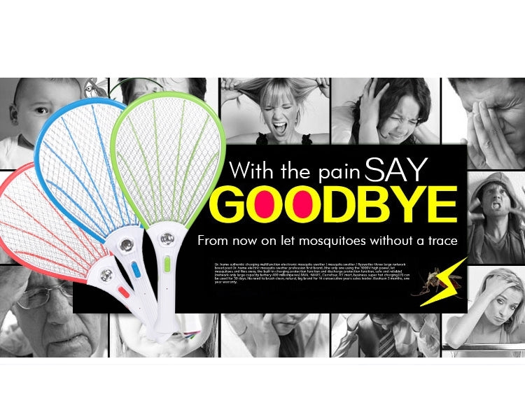 High Quality Rechargeable Electronic Mosquito Swatter with Flash Light, Length: 50cm (Random Color Delivery) by buy2fix