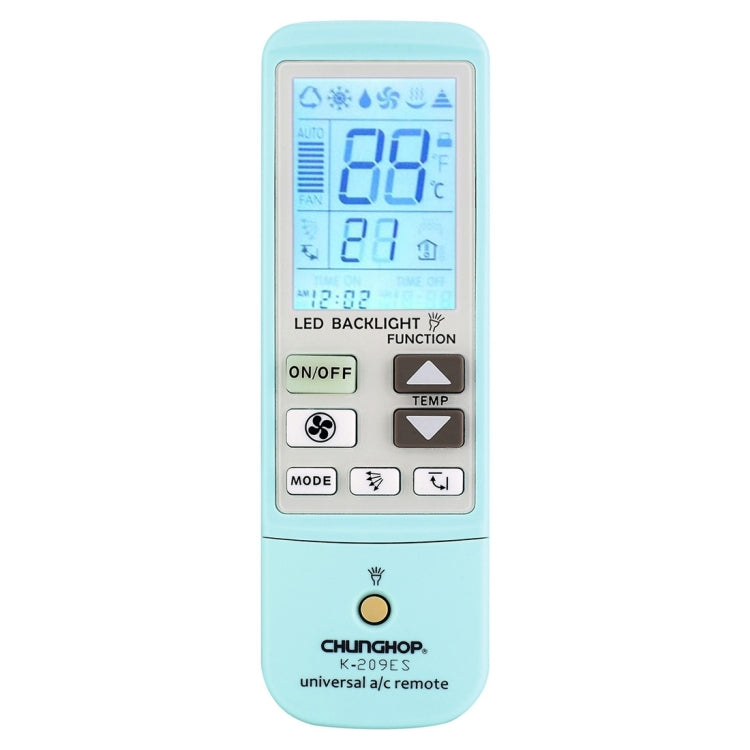 K-209ES Universal Air Conditioner Remote Control, Support Thermometer Function(Blue) - Air-Conditioner by buy2fix | Online Shopping UK | buy2fix