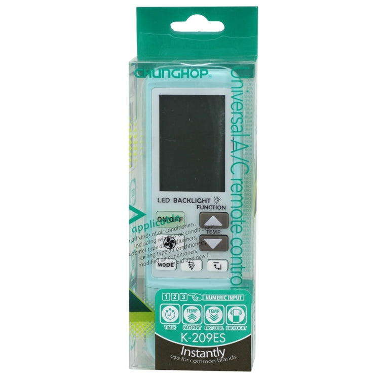 K-209ES Universal Air Conditioner Remote Control, Support Thermometer Function(Blue) - Air-Conditioner by buy2fix | Online Shopping UK | buy2fix