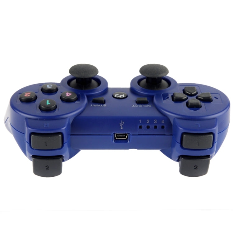 Double Shock III Wireless Controller, Manette Sans Fil Double Shock III for Sony PS3, Has Vibration Action(with logo)(Blue) by buy2fix