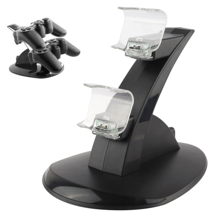 2 x USB Charging Dock Station Stand / Controller Charging Stand for PS4(Black) - Charger & Power by buy2fix | Online Shopping UK | buy2fix