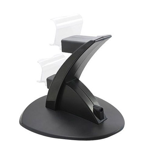 2 x USB Charging Dock Station Stand / Controller Charging Stand for PS4(Black) - Charger & Power by buy2fix | Online Shopping UK | buy2fix