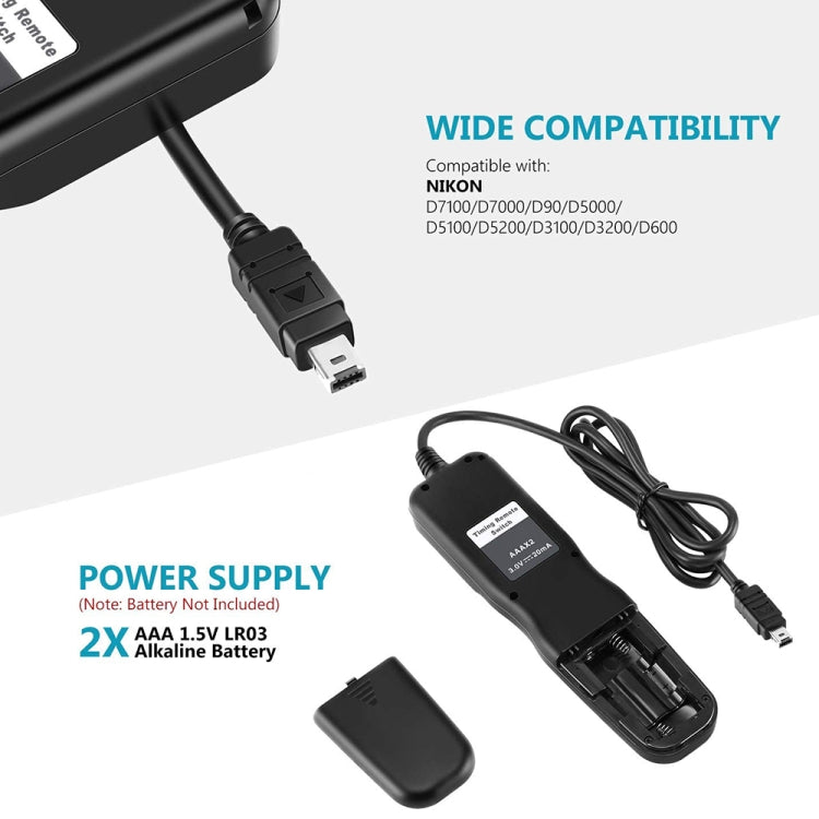 Aputure AP-TR3N LCD Timer Remote Cord for Nikon D5100,D3100, D7000, D5000, D90 - Shutter Release Cord by Aputure | Online Shopping UK | buy2fix