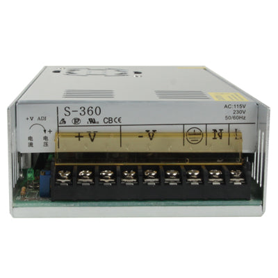 (S-360-24 DC 0-24V 15A) Regulated Switching Power Supply (Input: AC 100~130V/200~240V), Dimension(LxWxH): 215x115x50mm - Power Supplies by buy2fix | Online Shopping UK | buy2fix