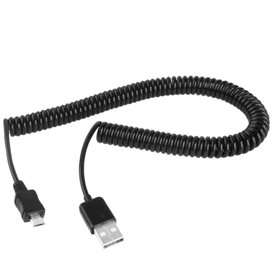 2m Micro USB Data Sync Charging Coiled Cable / Spring Cable(Black) by buy2fix