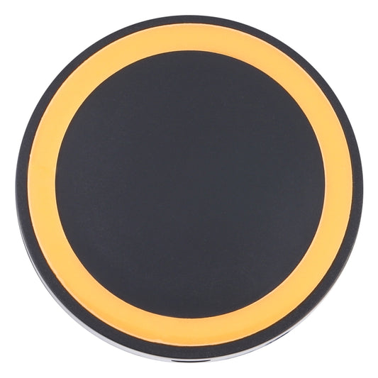 Universal QI Standard Round Wireless Charging Pad (Black + Orange) by buy2fix