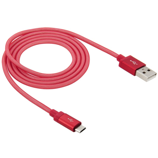 1m Net Style High Quality Metal Head Micro USB to USB Data / Charging Cable(Red) by buy2fix