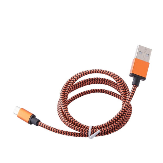 1m Woven Style Micro USB to USB 2.0 Data / Charger Cable, For Samsung, HTC, Sony, Lenovo, Huawei, and other Smartphones(Orange) by buy2fix