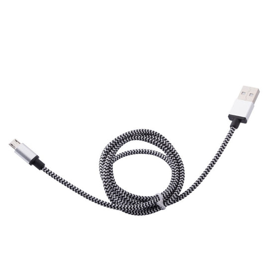 1m Woven Style Micro USB to USB 2.0 Data / Charger Cable, For Samsung, HTC, Sony, Lenovo, Huawei, and other Smartphones(Silver) by buy2fix