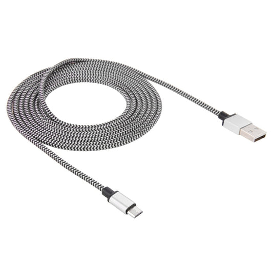 2m Woven Style Micro USB to USB 2.0 Data / Charger Cable(Silver) by buy2fix