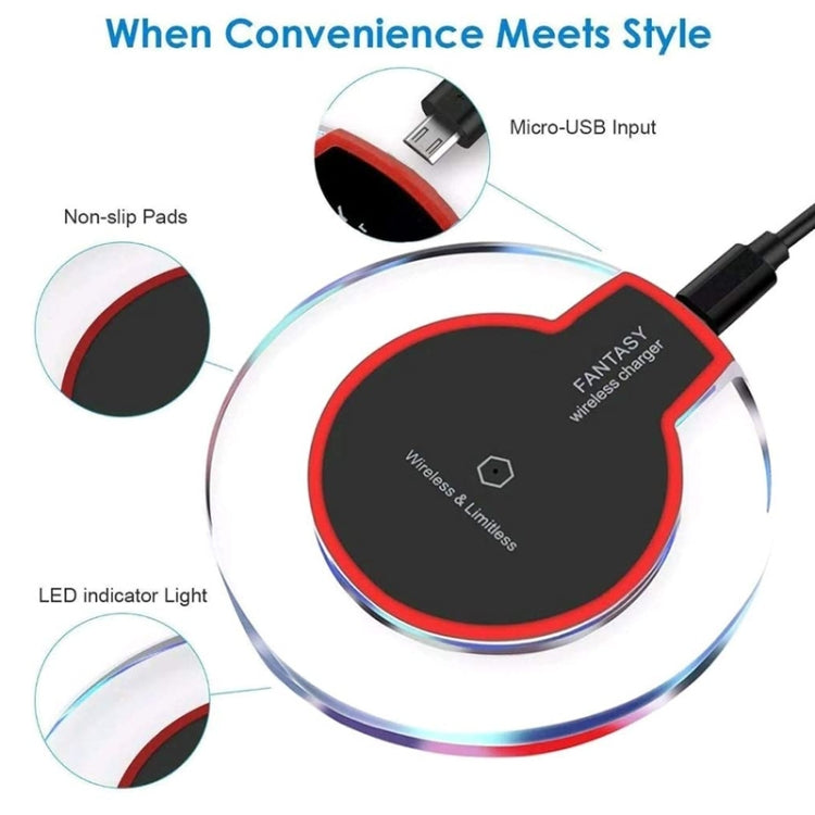 FANTASY Wireless Charger For iPhone 8 / 8 Plus / X & All QI Standard Compatible Devices Galaxy S5 / S4 / Note 4 / 3, etc(Black) - Apple Accessories by buy2fix | Online Shopping UK | buy2fix