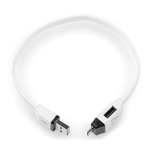 OTG-Y-01 USB 2.0 Male to Micro USB Male + USB Female OTG Charging Data Cable for Android Phones / Tablets with OTG Function, Length: 30cm(White) by buy2fix