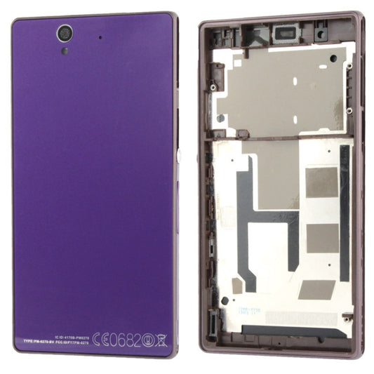 Middle Board + Battery Back Cover for Sony L36H (Purple) by buy2fix