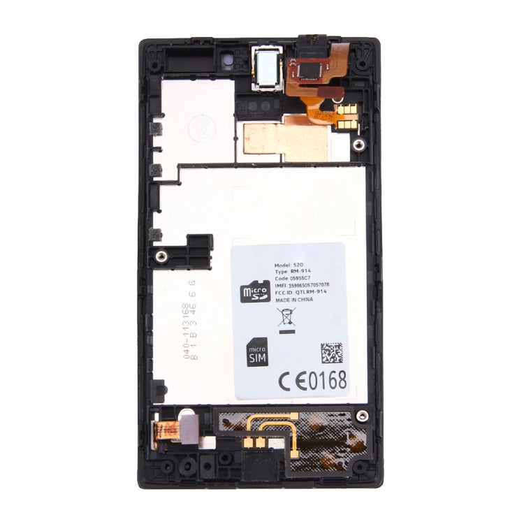 LCD Display + Touch Panel with Frame for Nokia Lumia 520(Black) - LCD Screen by buy2fix | Online Shopping UK | buy2fix