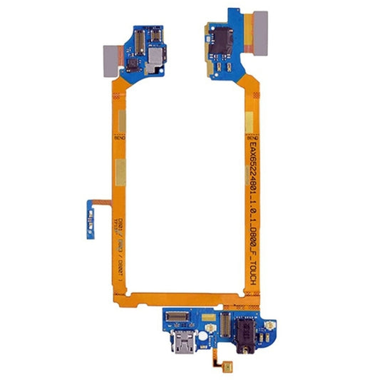 USB Charging Connector Port Flex Cable & Earphone Audio Jack Flex Cable & Microphone Flex Cable for LG G2 / D800 / D801 / D803 / D800T by buy2fix