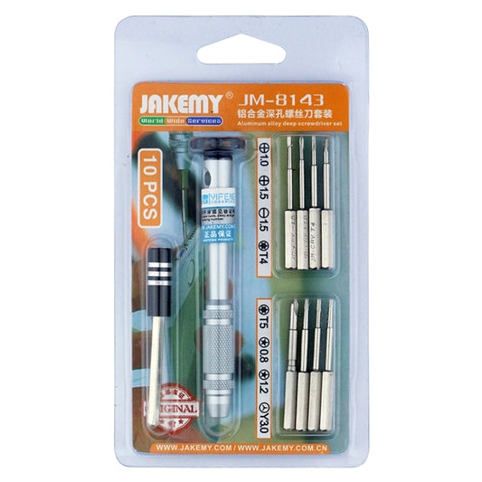 JAKEMY JM-8143 10 in 1 Multifunctional Aluminium Alloy Screwdriver Tools Kit - Tool Kits by JAKEMY | Online Shopping UK | buy2fix