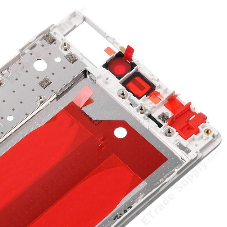 Front Housing Screen Frame Bezel for Huawei Ascend P8(White) by buy2fix