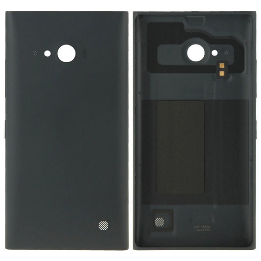 Solid Color Plastic Battery Back Cover for Nokia Lumia 730(Black) - Back Cover by buy2fix | Online Shopping UK | buy2fix