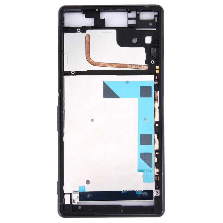 Front Housing LCD Frame Bezel Plate for Sony Xperia Z3 / L55w / D6603(Black) - Frame Bezel Plate by buy2fix | Online Shopping UK | buy2fix