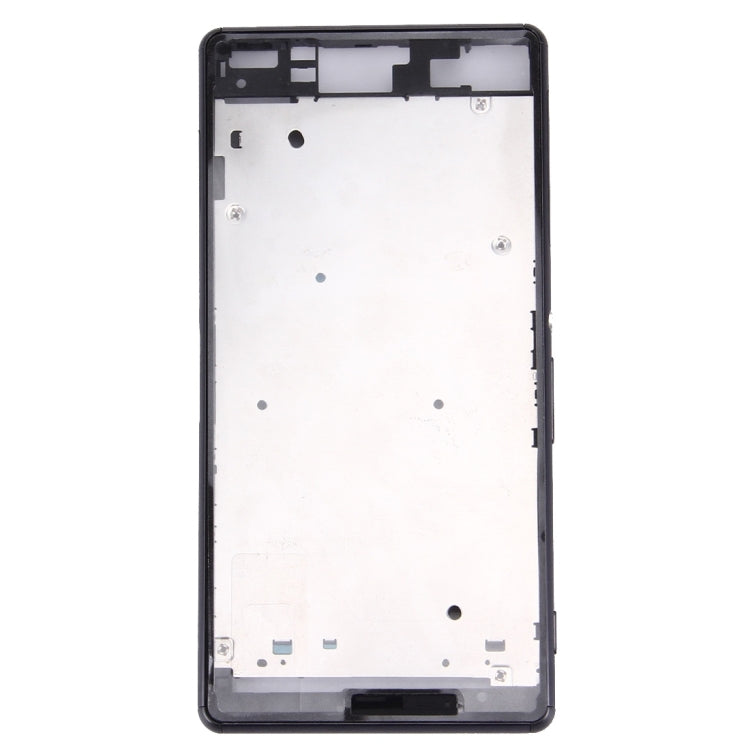 Front Housing LCD Frame Bezel Plate for Sony Xperia Z3 / L55w / D6603(Black) - Frame Bezel Plate by buy2fix | Online Shopping UK | buy2fix