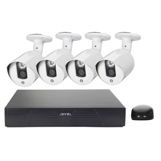 N4B3M 4Ch 720P P2P ONVIF 1.0 Mega Pixel IP Camera NVR Kit, Support Night Vision / Motion Detection, IR Distance: 20m by buy2fix