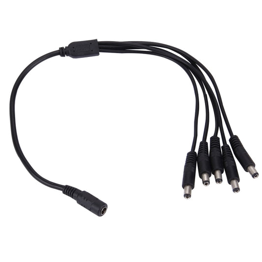 1 Female to 5 Male Plug 5.5 x 2.1mm DC Power Cable(Black) - Cable & Adapter by buy2fix | Online Shopping UK | buy2fix