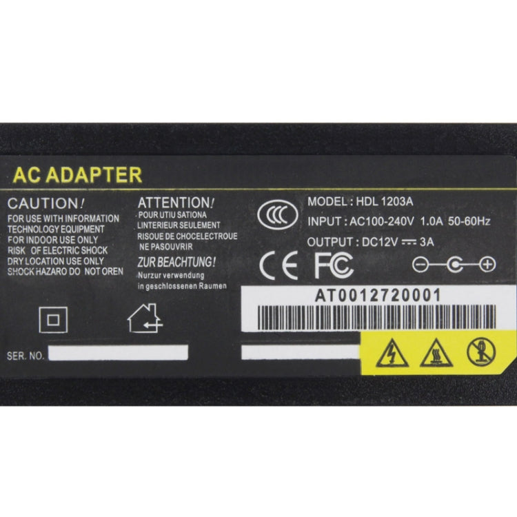 UK Plug 12V 3A / 4 Channel DVR AC Power Adapter, Output Tips: 5.5 x 2.5mm - DVR Power Adapter by buy2fix | Online Shopping UK | buy2fix