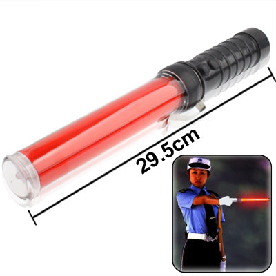 Safety Traffic 3-Mode Control Red LED Baton with Flashlight, Length: 29.5cm(Red) by buy2fix