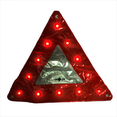 15 LED Triangle Emergency Car Warning Safety Traffic Sign Red(Red) - Warning Lights by buy2fix | Online Shopping UK | buy2fix