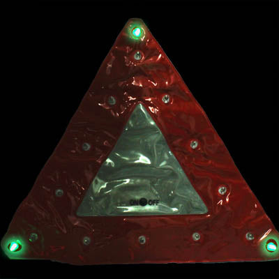 15 LED Triangle Emergency Car Warning Safety Traffic Sign Red(Red) - Warning Lights by buy2fix | Online Shopping UK | buy2fix