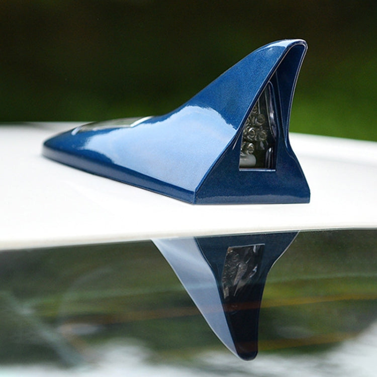 Solar Shark Fin High-positioned Alarm Light(Blue) - Warning Lights by buy2fix | Online Shopping UK | buy2fix