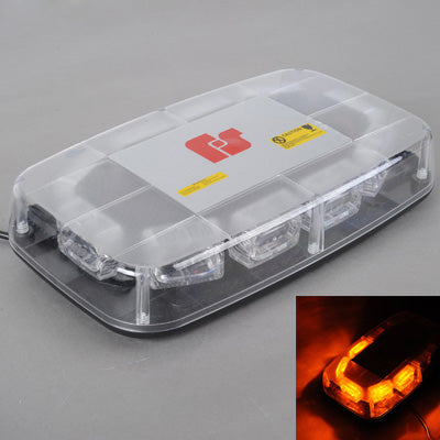 30W Warning Mini Light Bar Strobe Light with 10pcs 3-LED Bars, Yellow Light - Warning Lights by buy2fix | Online Shopping UK | buy2fix