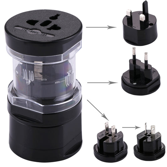 All in 1 EU + AU + UK + US Plug Travel Universal Adaptor(Black) by buy2fix