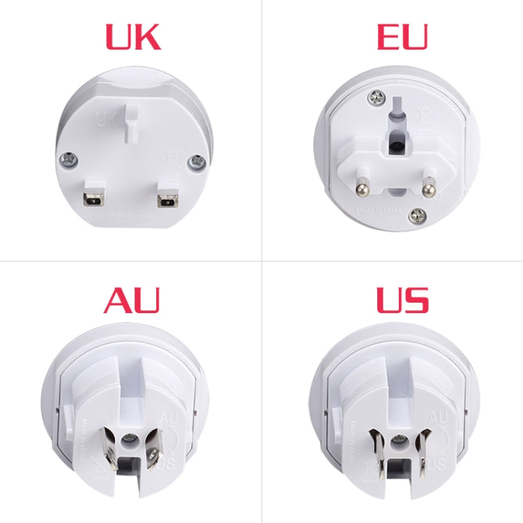 All in 1 EU + AU + UK + US Plug Travel Universal Adaptor(White) - Plug Adaptor by buy2fix | Online Shopping UK | buy2fix