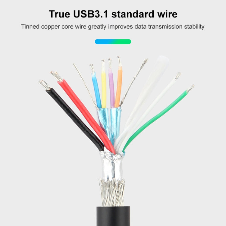 CY-201 USB 3.1 Type-C Male Connector to Micro USB 2.0 Female Cable For Nokia N1, Cable Length: 20cm(Black) - OTG Adapter by buy2fix | Online Shopping UK | buy2fix