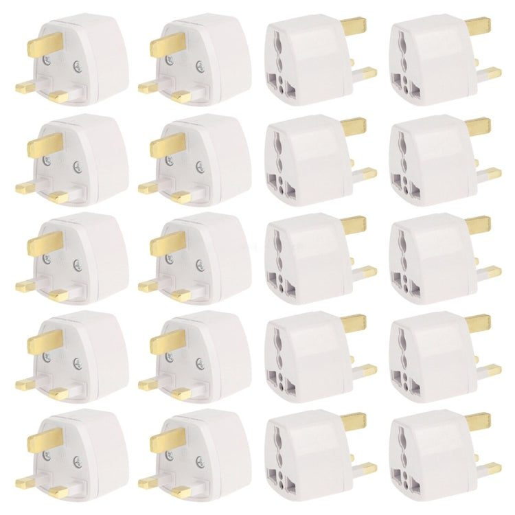 20 PCS Plug Adapter, Travel Power Adapter with UK Socket Plug - Consumer Electronics by buy2fix | Online Shopping UK | buy2fix