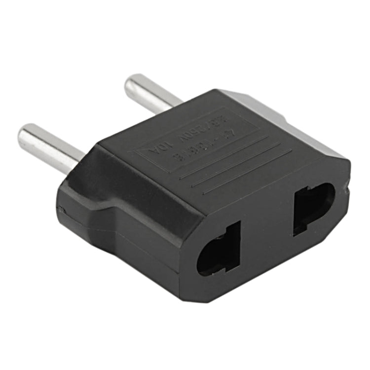 4pcs US to EU Plug Charger Adapter, Travel Power Adapter with Europe Socket Plug(Black) - Plug Adaptor by buy2fix | Online Shopping UK | buy2fix
