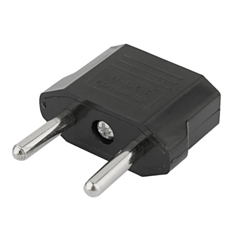 4pcs US to EU Plug Charger Adapter, Travel Power Adapter with Europe Socket Plug(Black) - Plug Adaptor by buy2fix | Online Shopping UK | buy2fix
