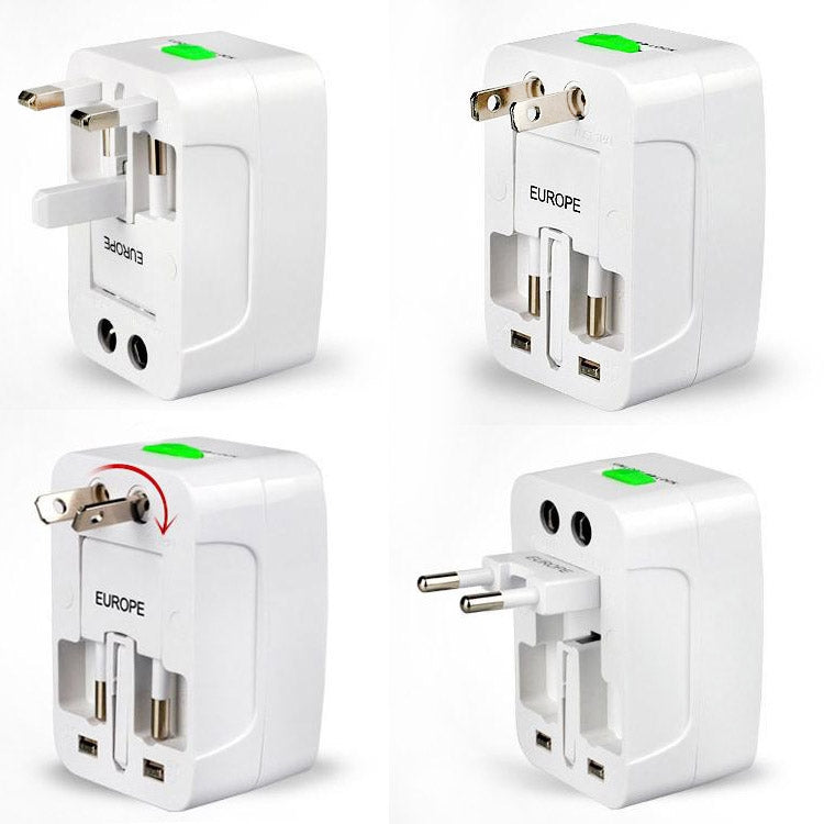 Plug Adapter, Universal EU US UK AU Travel AC Power Adaptor Plug(White) - Plug Adaptor by buy2fix | Online Shopping UK | buy2fix