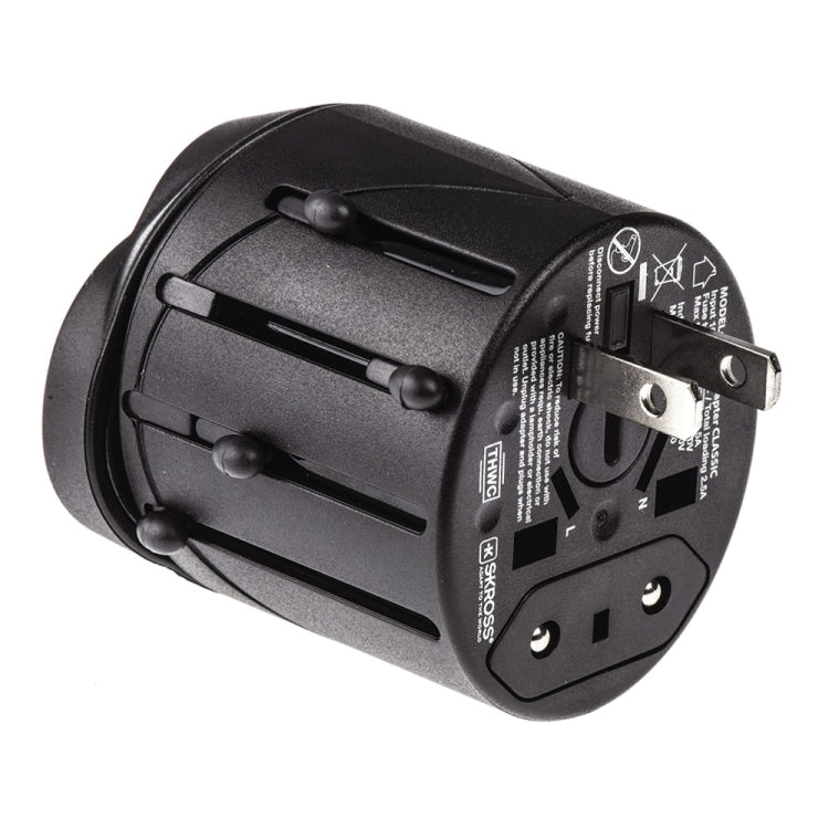 All in 1 EU + AU + UK + US Plug Travel Universal Adaptor, Size: 60 x 58 x 56mm(Black) - Plug Adaptor by buy2fix | Online Shopping UK | buy2fix