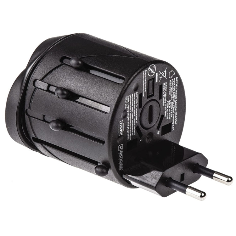 All in 1 EU + AU + UK + US Plug Travel Universal Adaptor, Size: 60 x 58 x 56mm(Black) - Plug Adaptor by buy2fix | Online Shopping UK | buy2fix