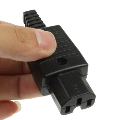 3 Prong Female AC Wall Universal Travel Power Socket Plug Adaptor(Black) - Plug Adaptor by buy2fix | Online Shopping UK | buy2fix
