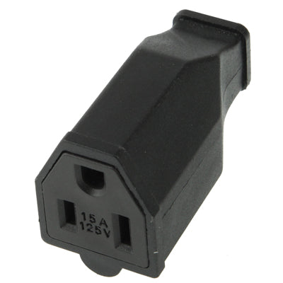 US Plug Female AC Wall Universal Travel Power Socket Plug Adaptor(Black) by buy2fix