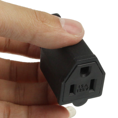US Plug Female AC Wall Universal Travel Power Socket Plug Adaptor(Black) - Plug Adaptor by buy2fix | Online Shopping UK | buy2fix