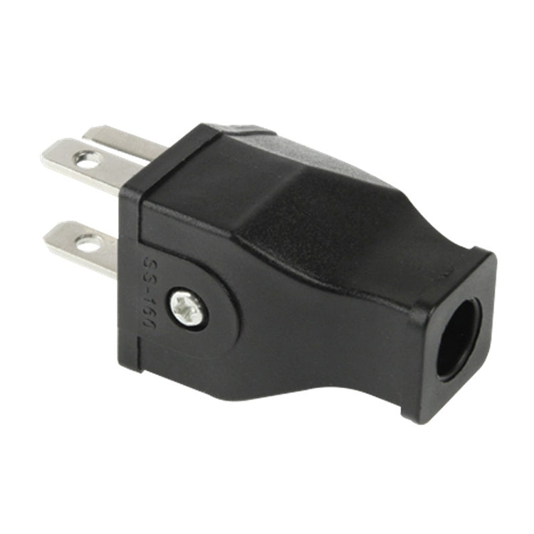 US Plug Male AC Wall Universal Travel Power Socket Plug Adaptor(Black) - Plug Adaptor by buy2fix | Online Shopping UK | buy2fix
