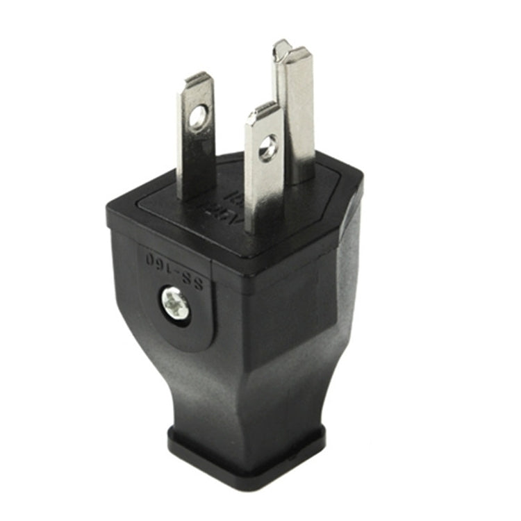US Plug Male AC Wall Universal Travel Power Socket Plug Adaptor(Black) - Plug Adaptor by buy2fix | Online Shopping UK | buy2fix