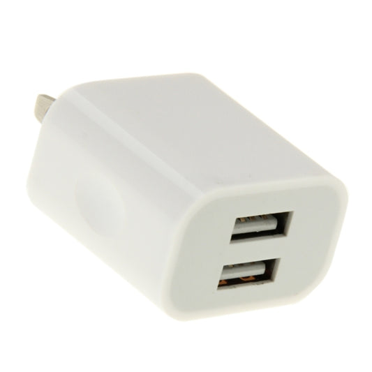 2-Ports 5V 2A US Plug USB Charger, For iPad, iPhone, Galaxy, Huawei, Xiaomi, LG, HTC and Other Smart Phones, Rechargeable Devices(White) by buy2fix